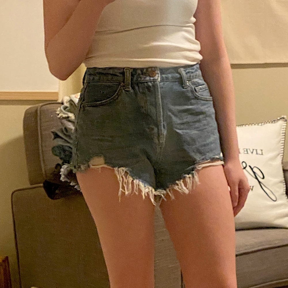 Wild Fable High-Rise Cut-Off Denim Shorts - Dark Wash - Women’s Size 00